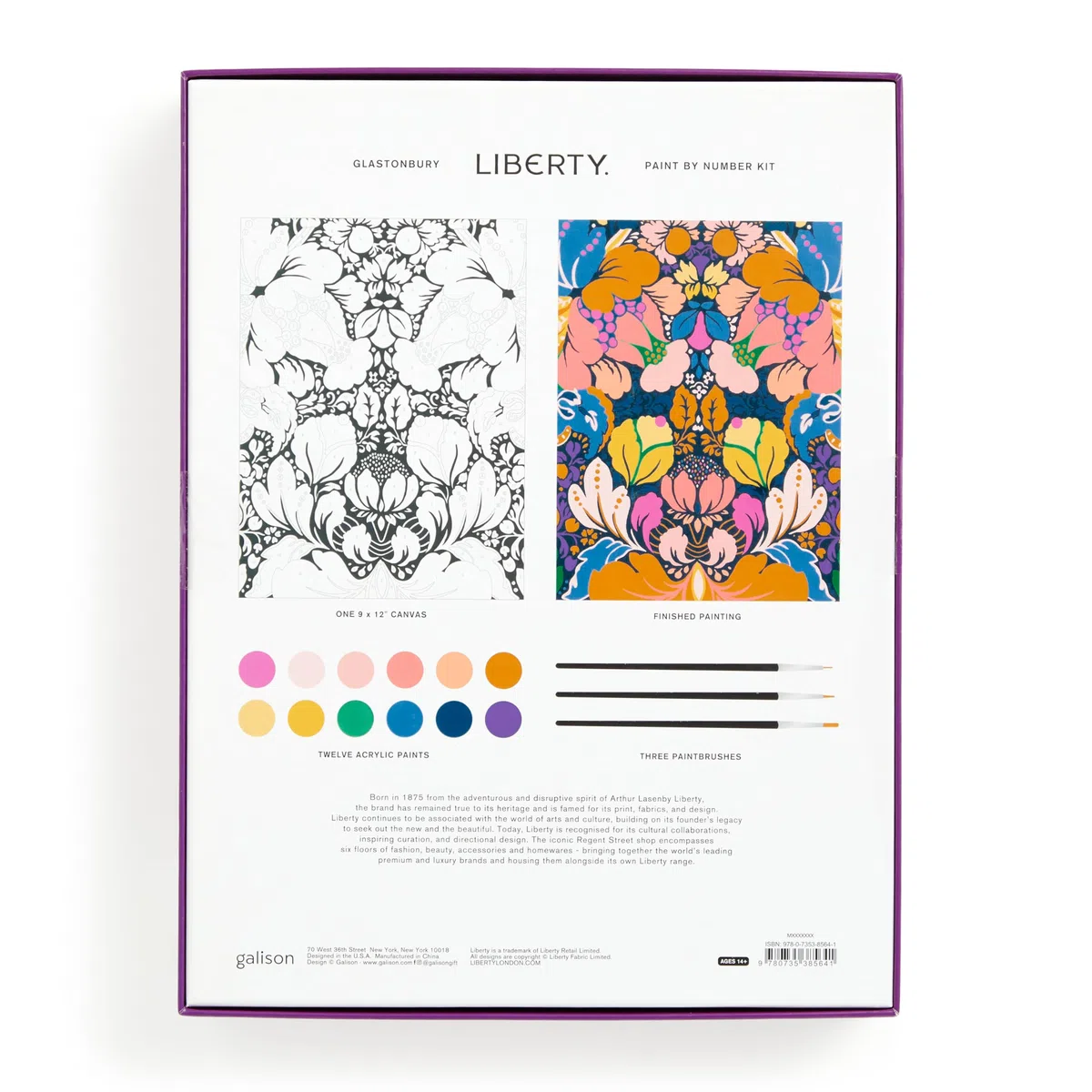 Liberty Paint by Number Kit Glastonbury