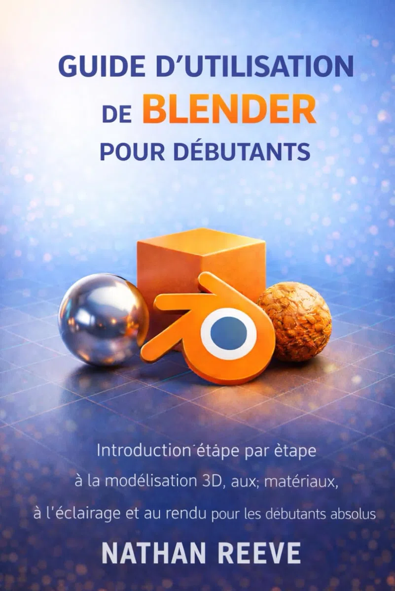 GUIDE D'UTILISATION DE BLENDER POUR DÉBUTANTS: Introduction étape par étape à la modélisation 3D, aux matériaux, à l'éclairage et au rendu pour les débutants absolus