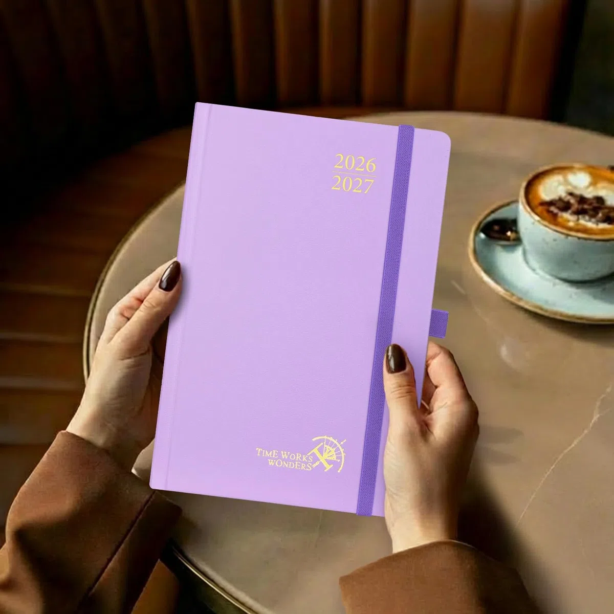 POPRUN Agenda 2026 2027 Journalier A5 21,5 x 14,5cm，1 Page par Jour D'Août 2026 à Juil 2027 12 Mois，Planner Scolaire Couverture Rigide，Poche intérieure，Papier 80g/m²，Vert Pacifique