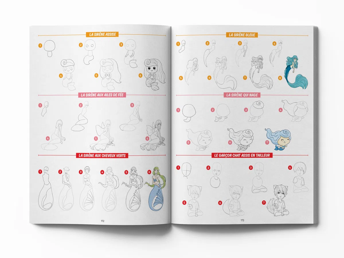 1000 modèles ultra-simples à dessiner en pas à pas – Manga