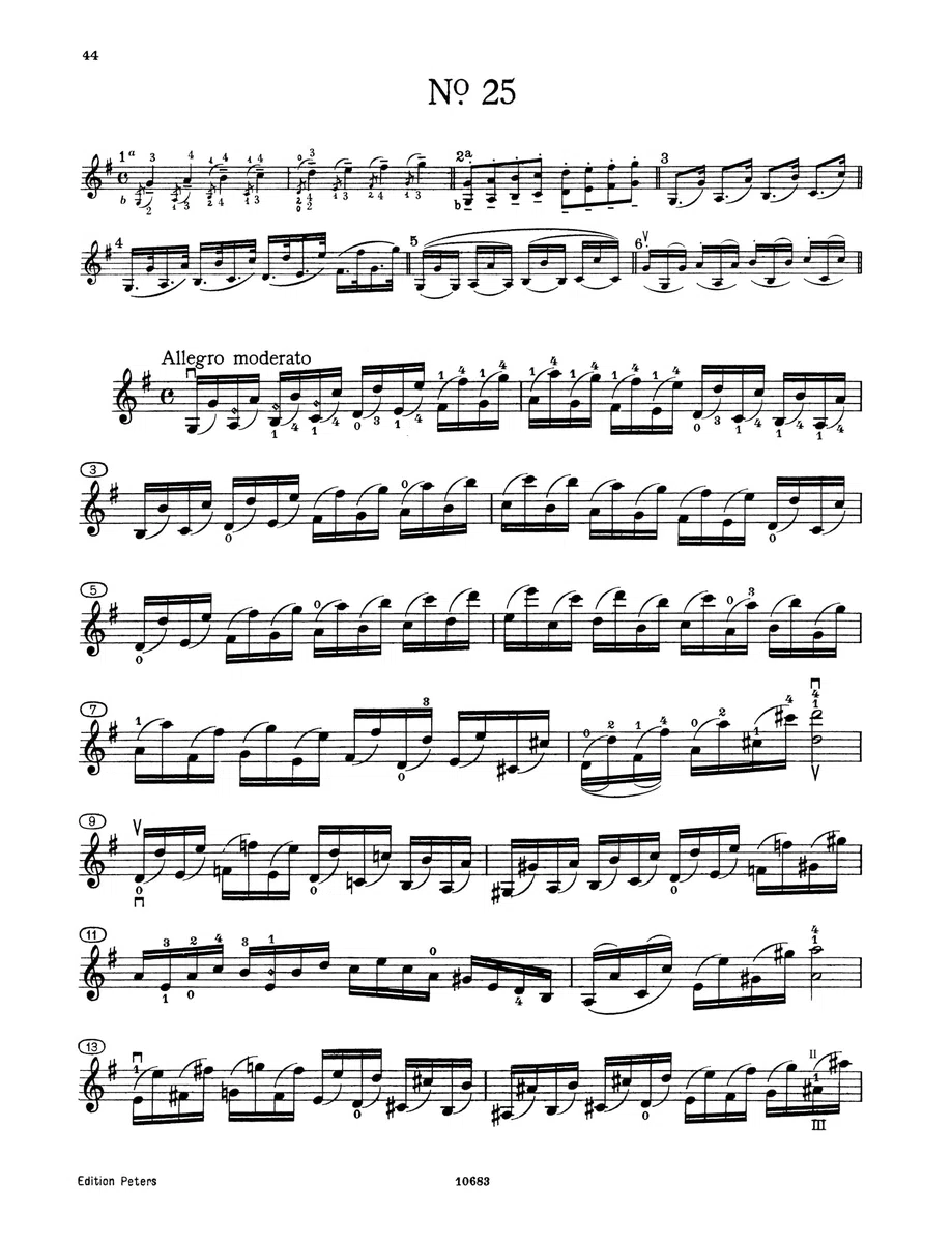 42 études (édition Peters) - violon