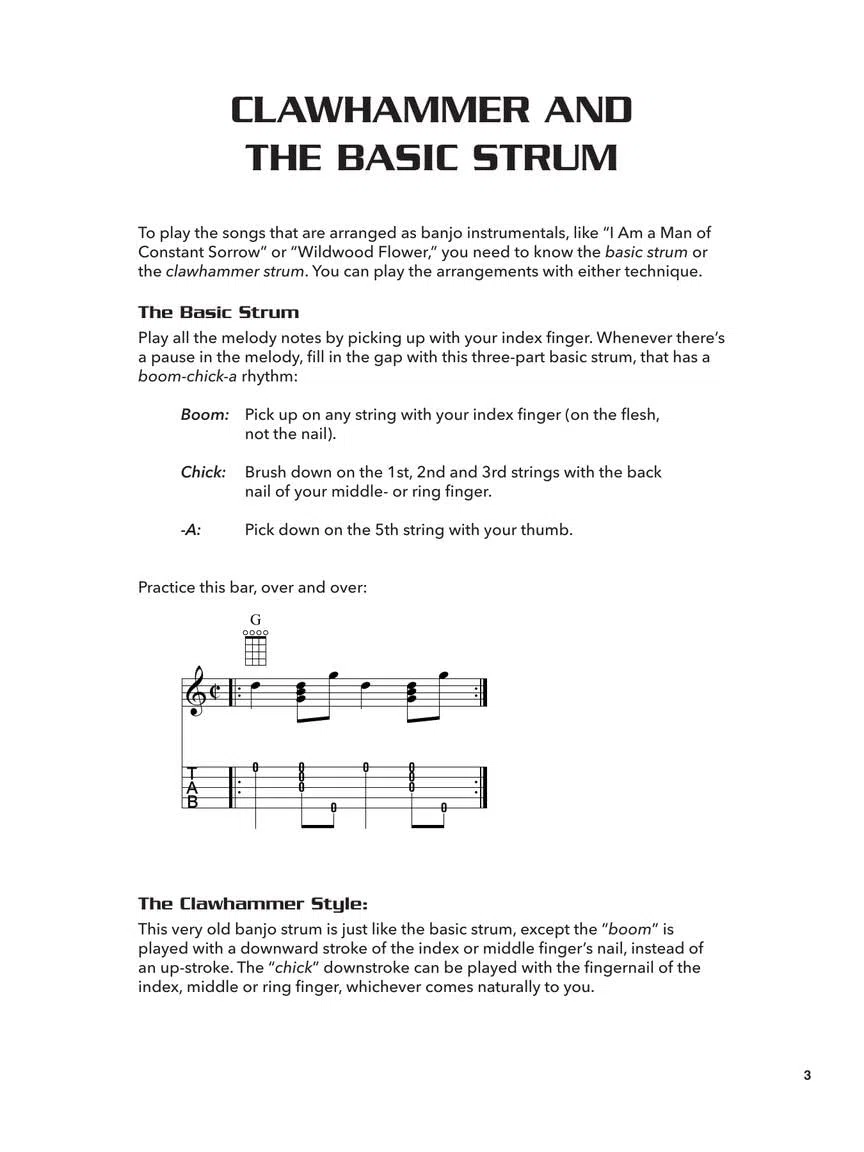 Simple Songs for Banjo. 40 Easy Songs to Play on 5-String Banjo.