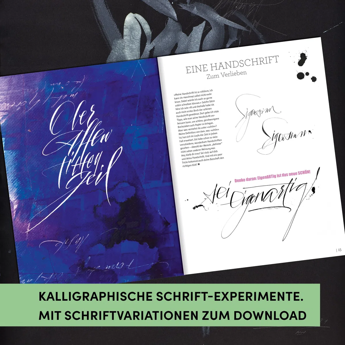 SchreibART: Kalligraphische Schrift-Experimente. Mit Schriftvariationen zum Download