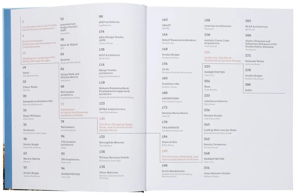 Brick by brick : Architecture and interiors built with bricks
