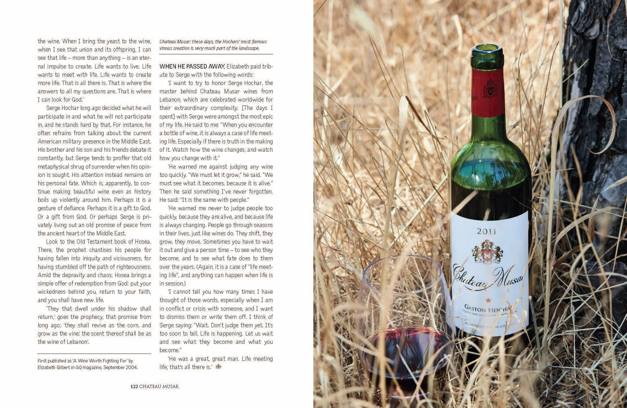 Chateau Musar /anglais