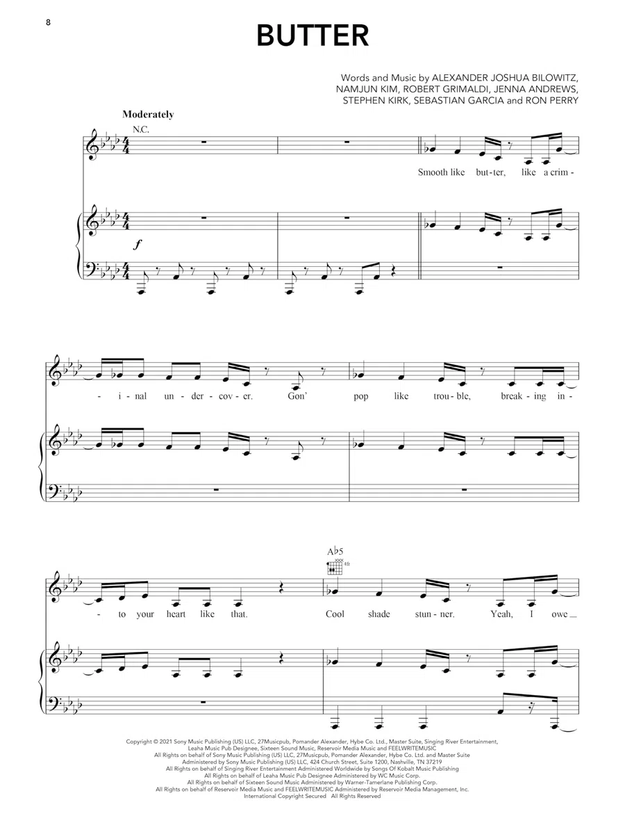 K-Pop Sheet Music Collection. Piano, Voix & Guitare.