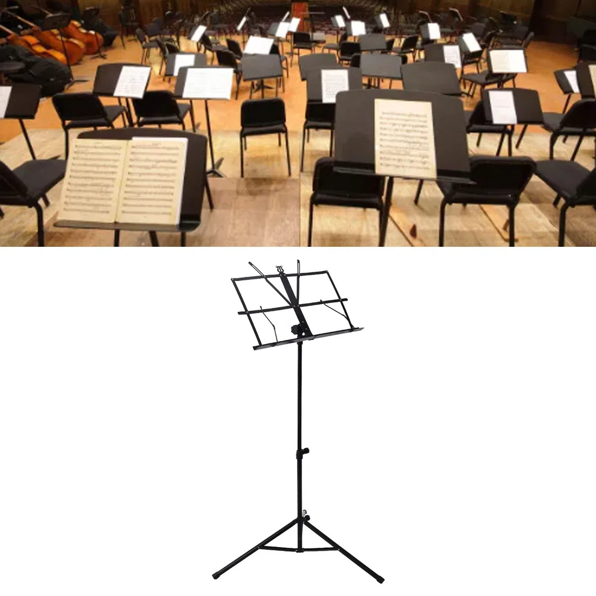 Pupitre, Pupitre Peu Encombrant, Stable et Pliable pour les Concerts