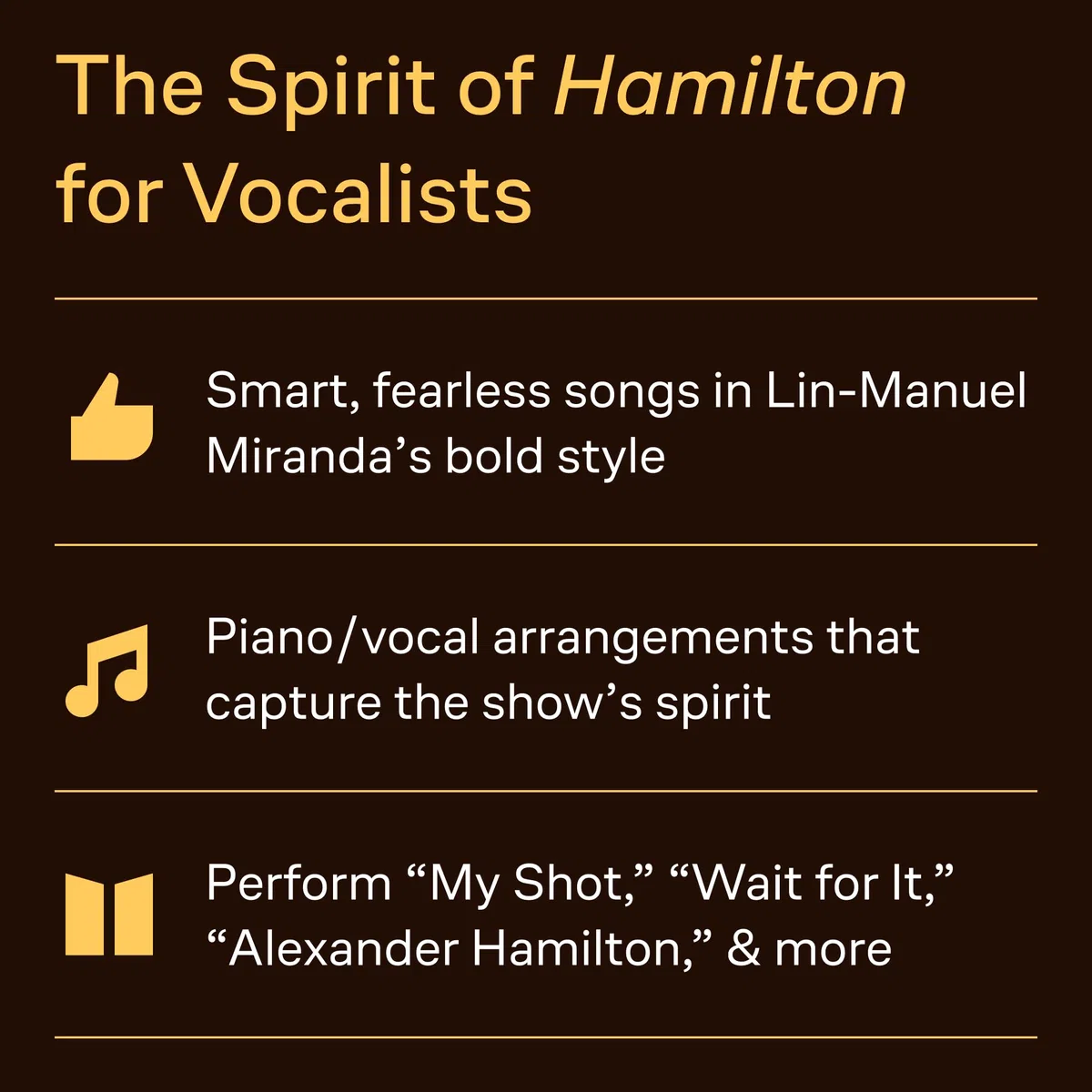 Hamilton - vocal selections chant