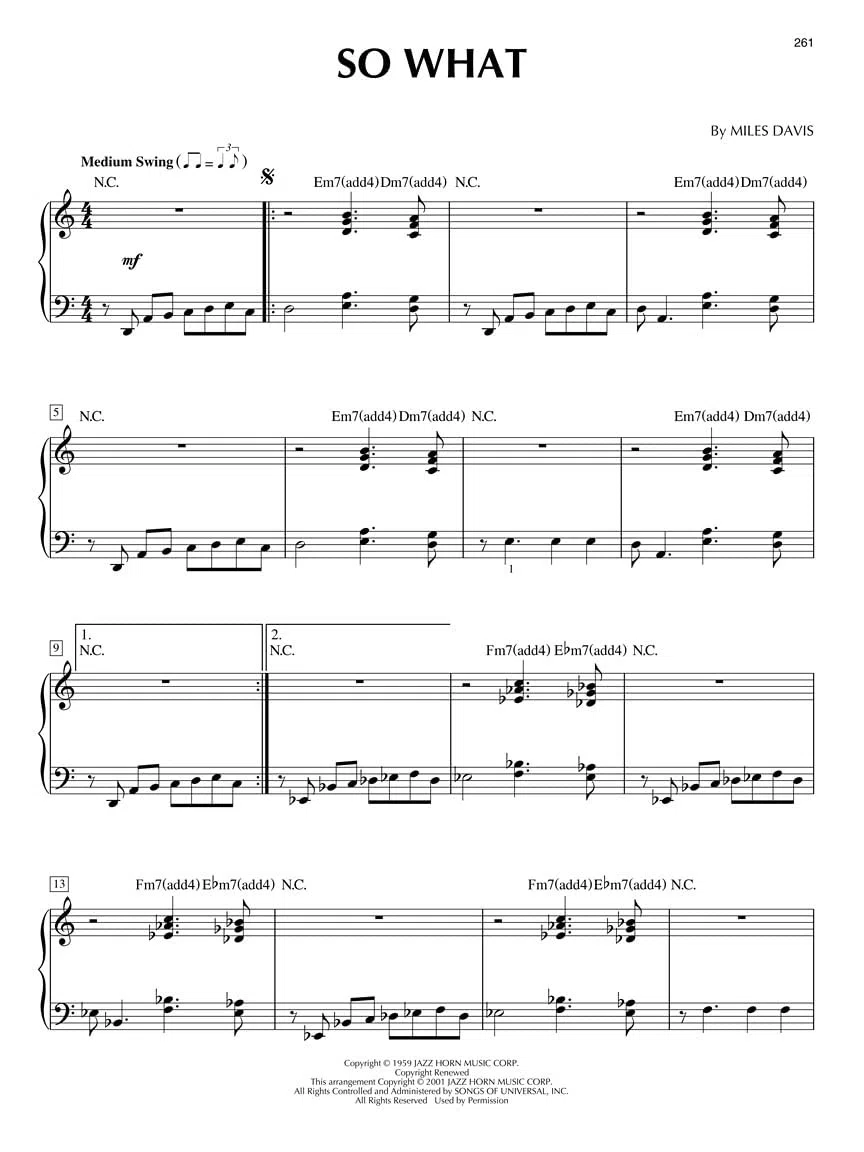 The Best Jazz Piano Solos Ever | Recueil de partitions piano solo avec 80 standards de jazz de Miles Davis, Thelonious Monk et autres légendes | Songbook piano jazz pour étude et répertoire
