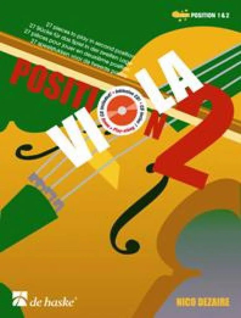 Viola Position 2 Nico Dezaire | Méthode alto solo niveau intermédiaire avec CD audio | 27 pièces et exercices pour apprendre la deuxième position | Formation structurée pour élèves et professeurs