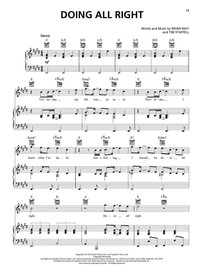 Bohemian Rhapsody: Music from the Motion Picture Soundtrack: Piano, Vocal, Guitar
