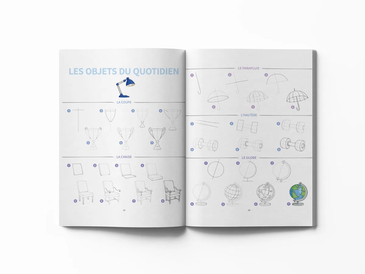 1000 modèles en pas à pas pour tout dessiner