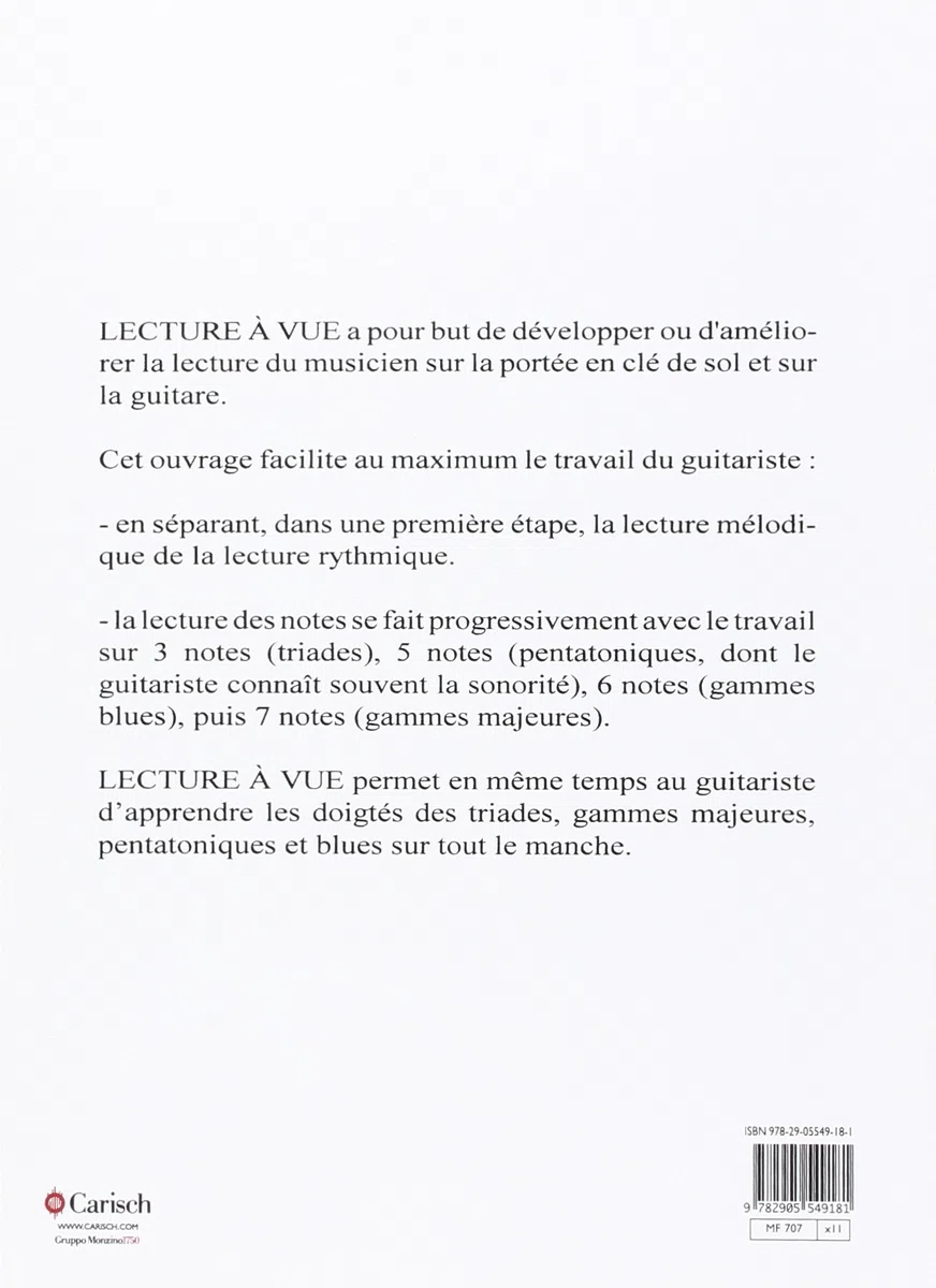 Boell Eric Lecture A Vue Guitare Guitar Tab Book French