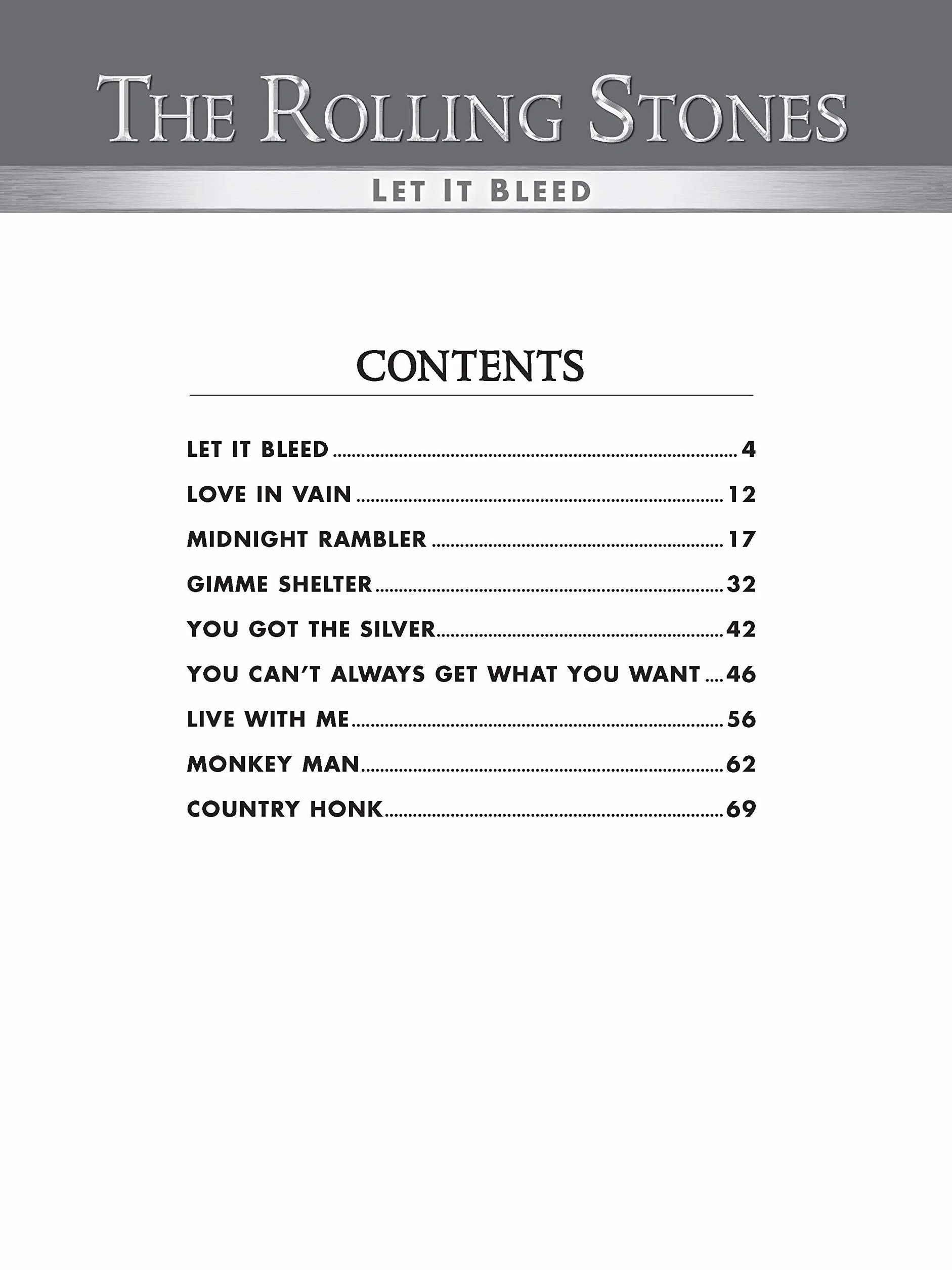 The rolling stones: let it bleed (tab) guitare