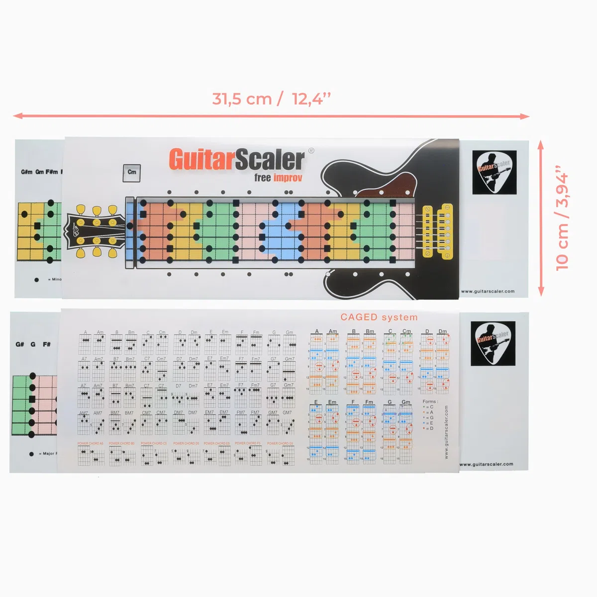 Règle Coulissante pour Apprendre les Gammes Facilement à la guitare - Méthode Complète de Lecture des Notes