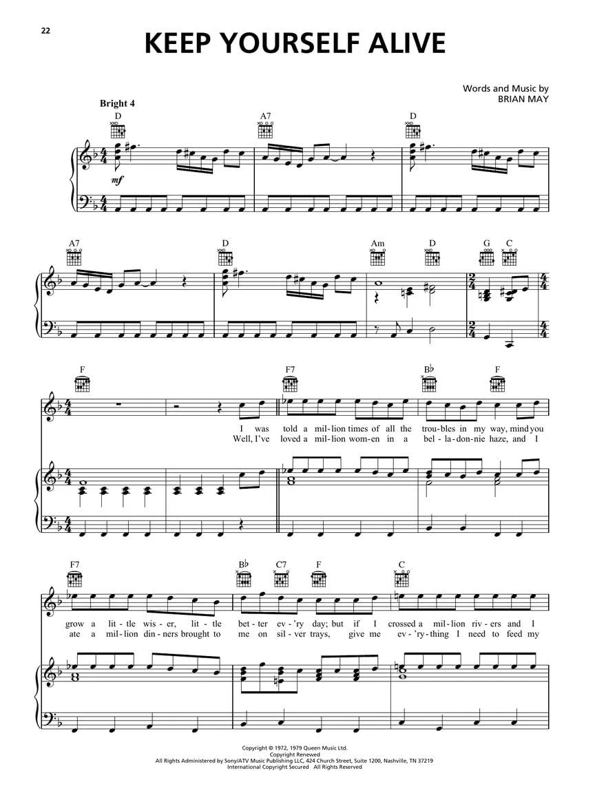 Bohemian Rhapsody: Music from the Motion Picture Soundtrack: Piano, Vocal, Guitar