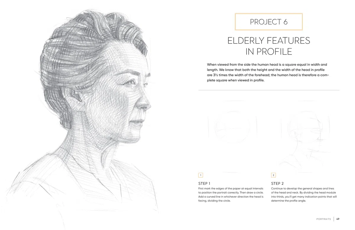 Pencil Drawing Portraits: Learn to Draw Faces, Features, and More With Step-by-Step Pencil Projects Perfect for Beginners