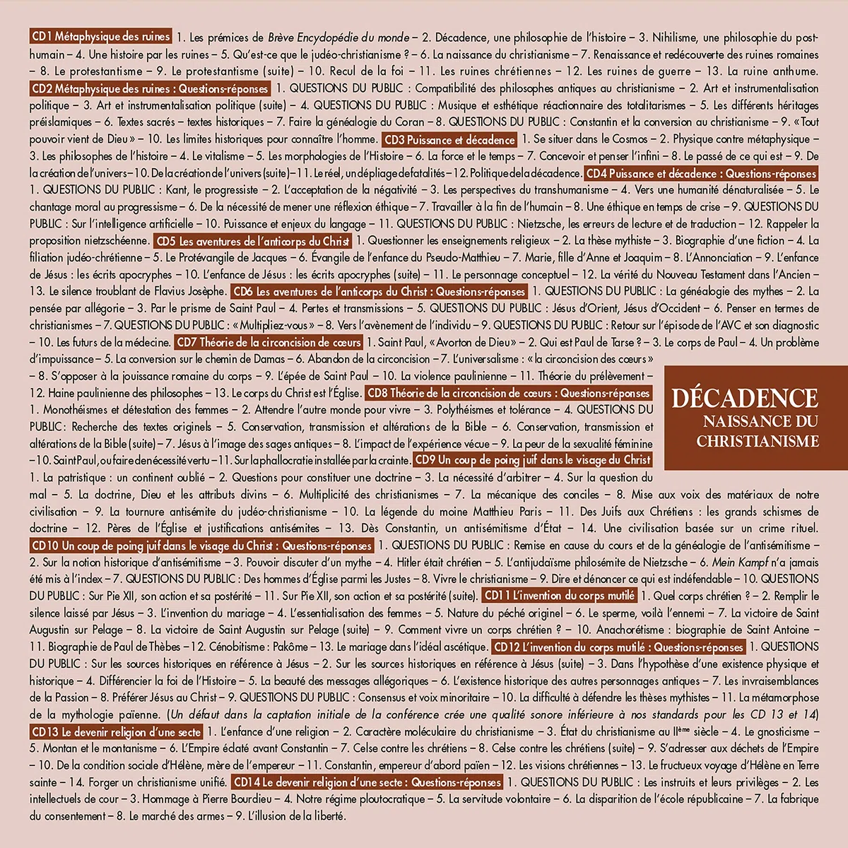 Decadence vol. 1 - naissance du christianisme