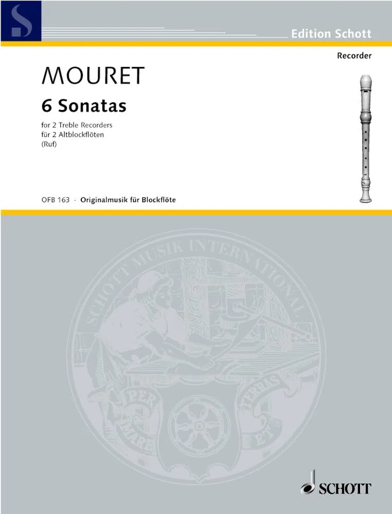 6 Sonatas: 2 treble recorders. Partition d'exécution.
