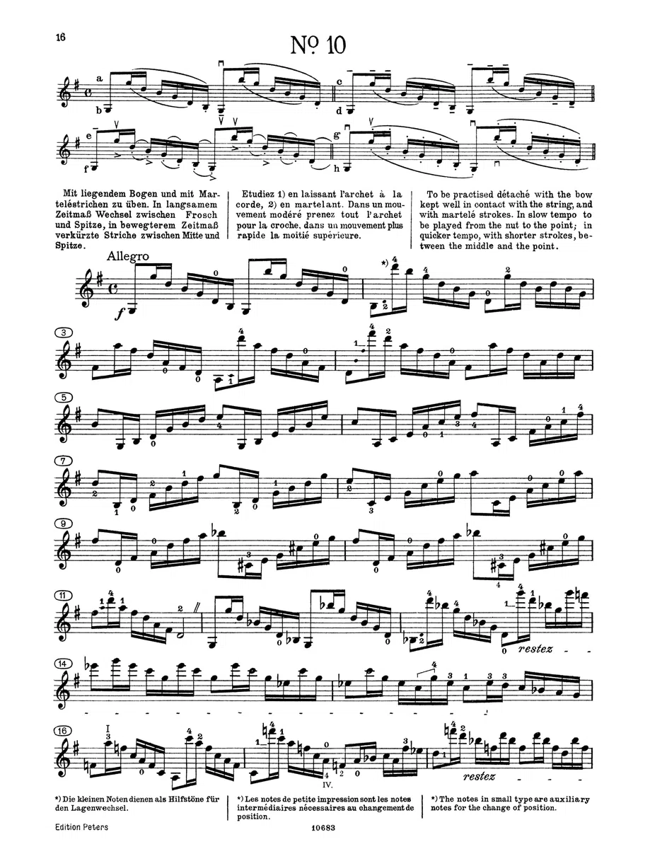 42 études (édition Peters) - violon