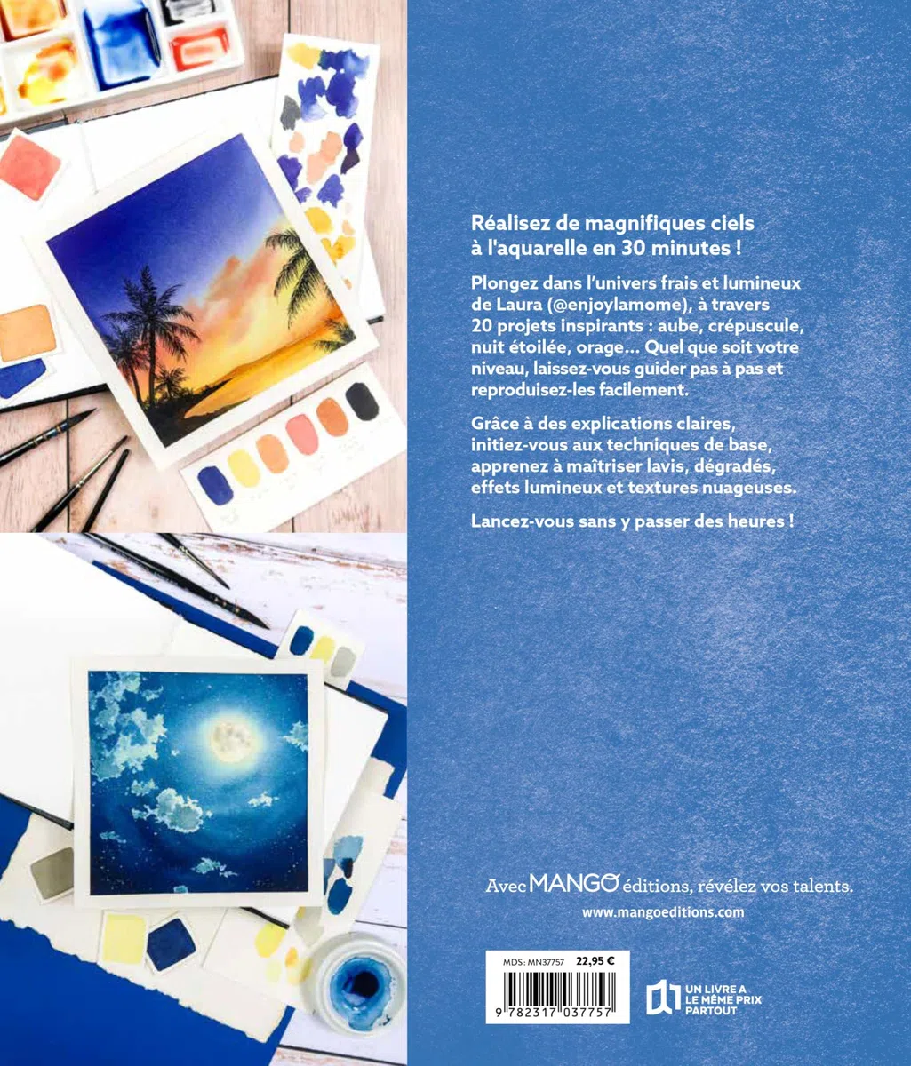 L'aquarelle en 30 minutes : ciels