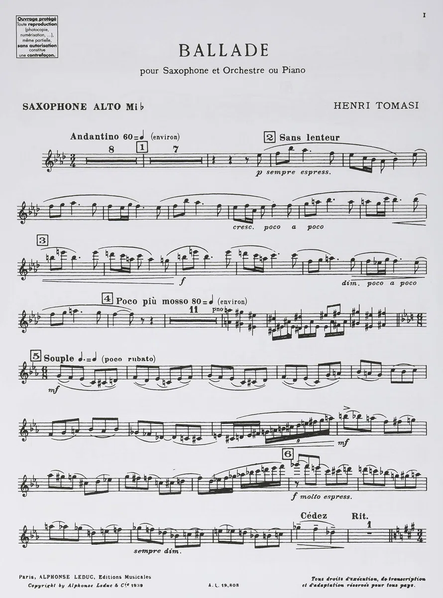 BALLADE SAXOPHONE MIB ET PIANO