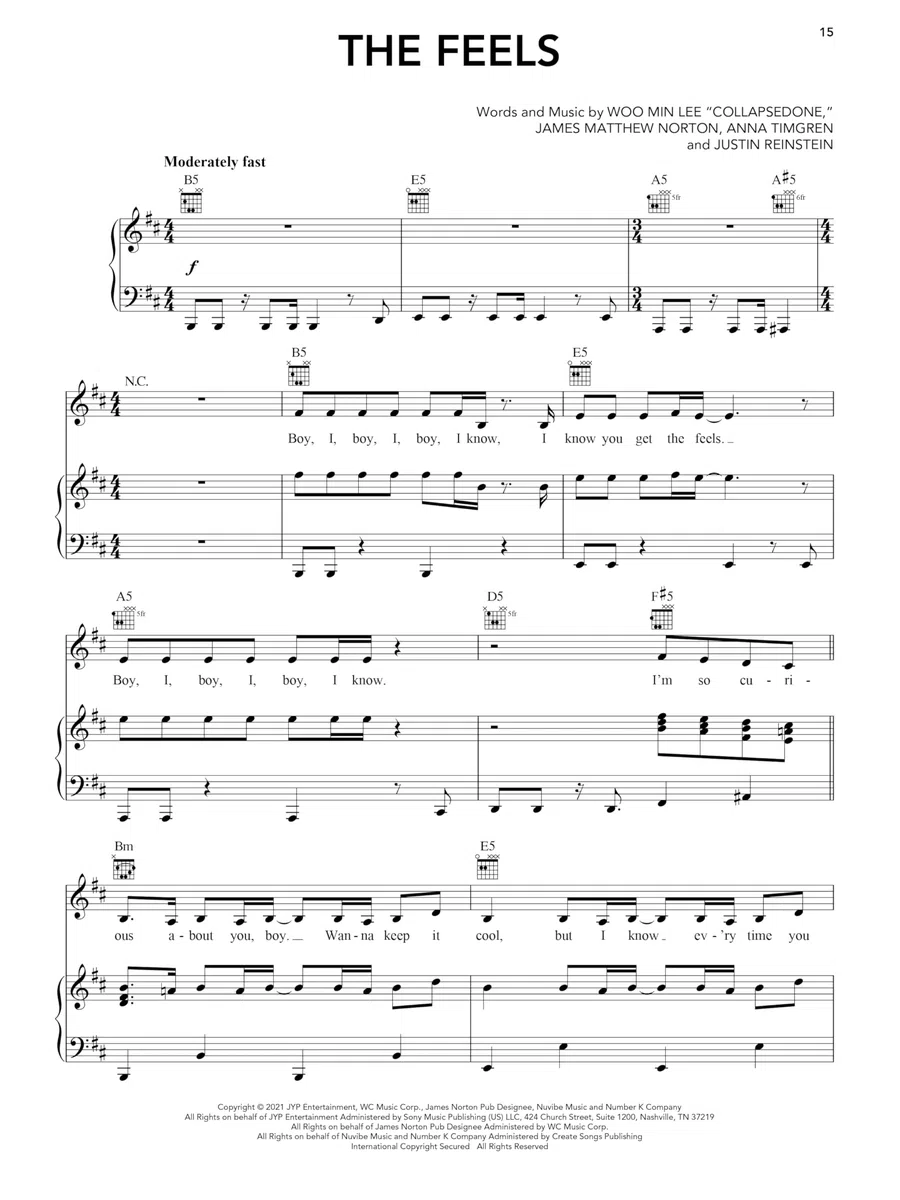 K-Pop Sheet Music Collection. Piano, Voix & Guitare.