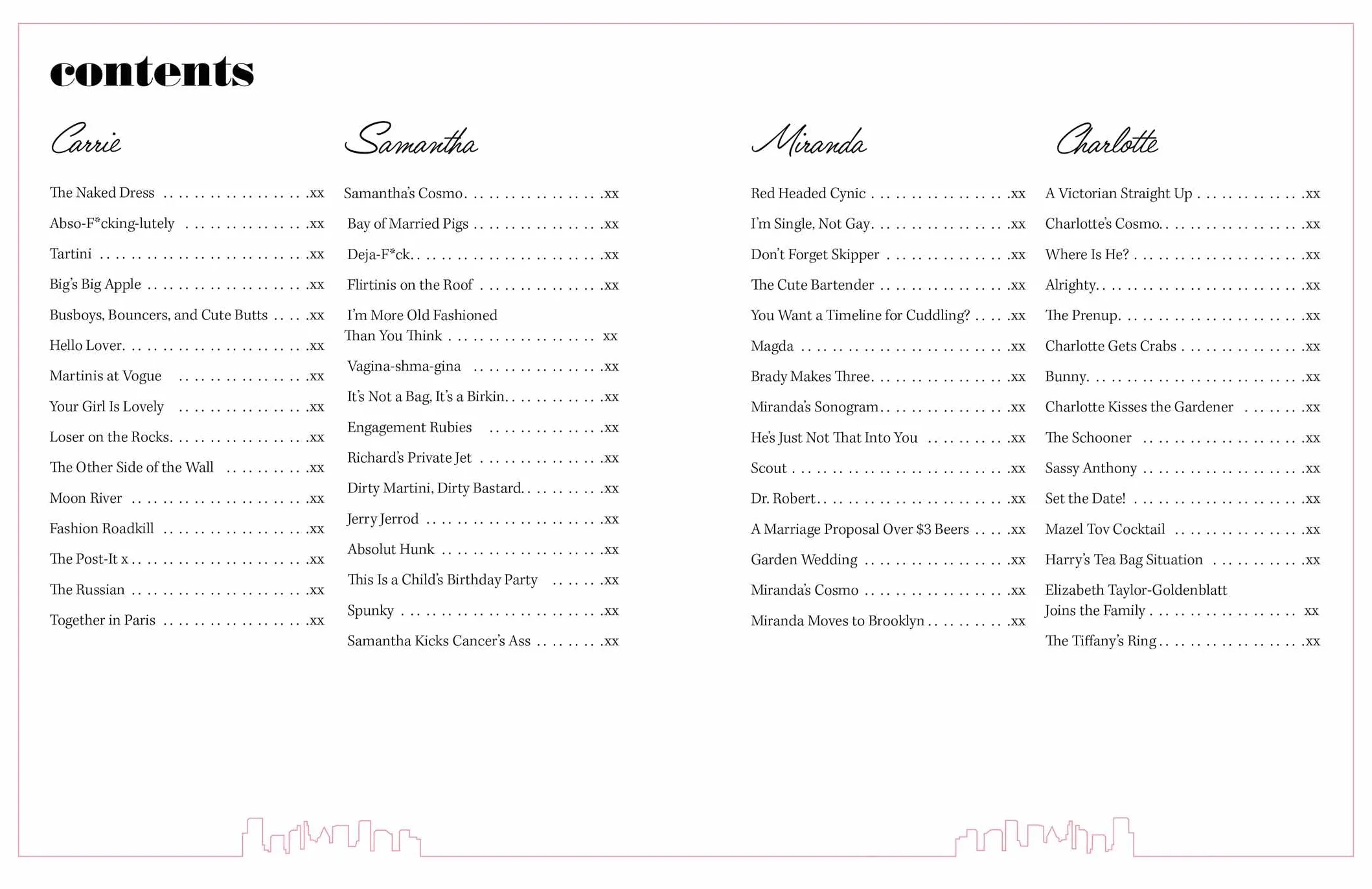 Sex and the City Cocktails