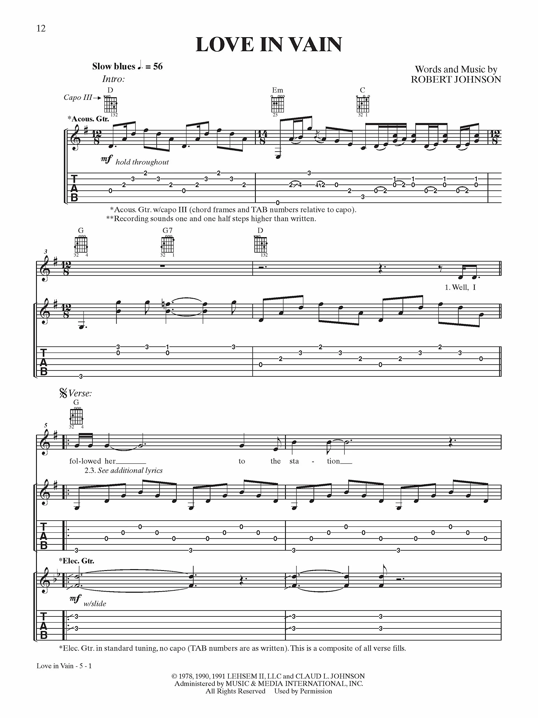 The rolling stones: let it bleed (tab) guitare